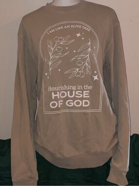 Independent Trading Co Faith Graphic Crewneck Sweatshirt Medium